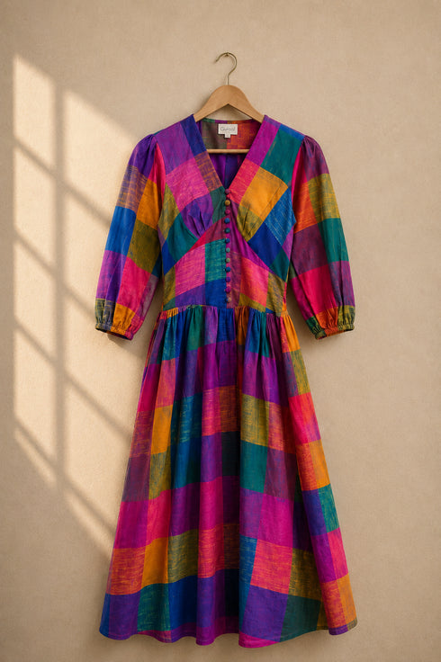 The Mosaic Check Dress