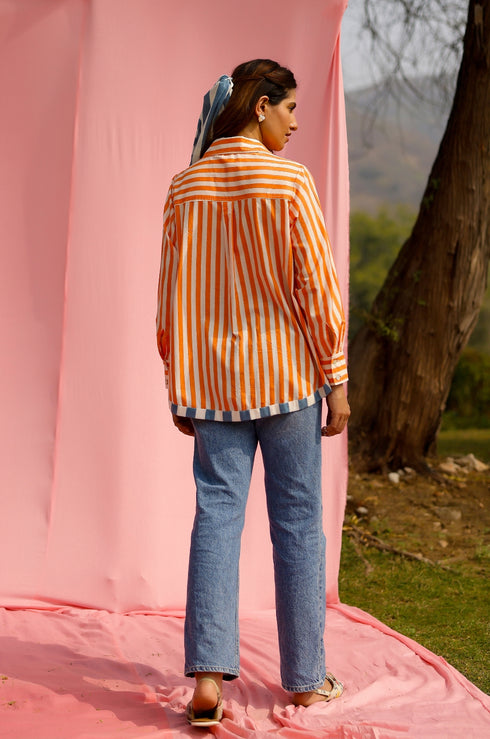 Tangerine Stripe Shirt