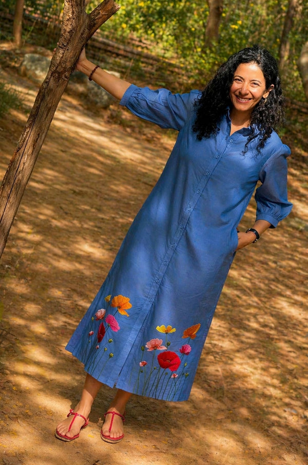 The Poppy Field Shirt Dress