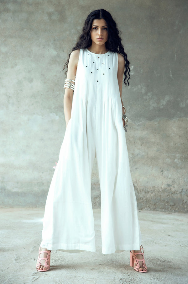 Nanda Mirror Work Sleeveless Jumpsuit