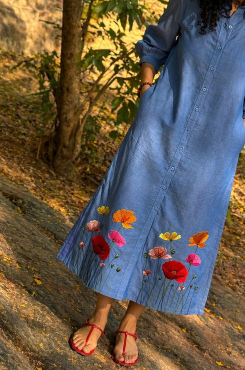 The Poppy Field Shirt Dress