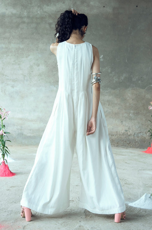 Nanda Mirror Work Sleeveless Jumpsuit