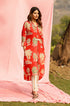 Sunset Palm Print Kurta-Pant Set
