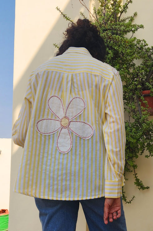 Daisy Stripe Shirt (Red & Pink)