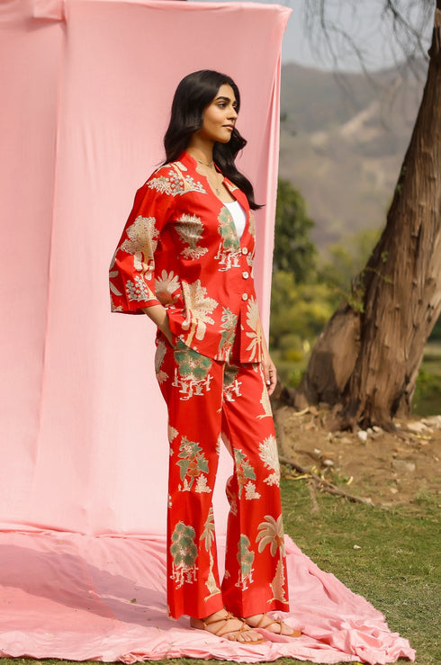 Goa Palm Print Co-Ord Set