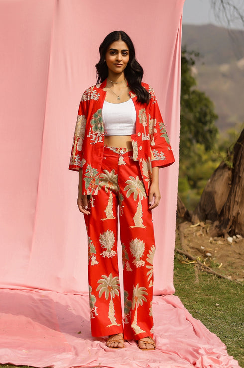 Goa Palm Print Co-Ord Set