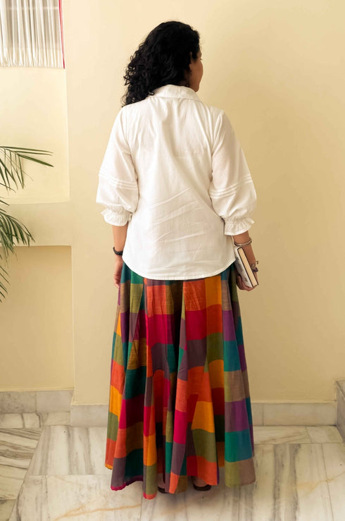 The Mosaic Check Skirt