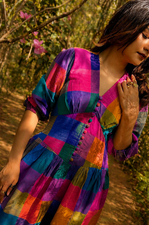 The Mosaic Check Dress
