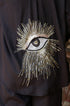 Black Hand Embroidered Evil Eye Shirt