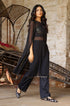 Black Sequin Detailed Georgette Kurta-Pant Set