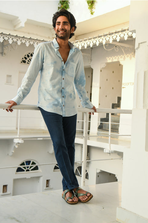 Turquoise Tie- Dye Shirt