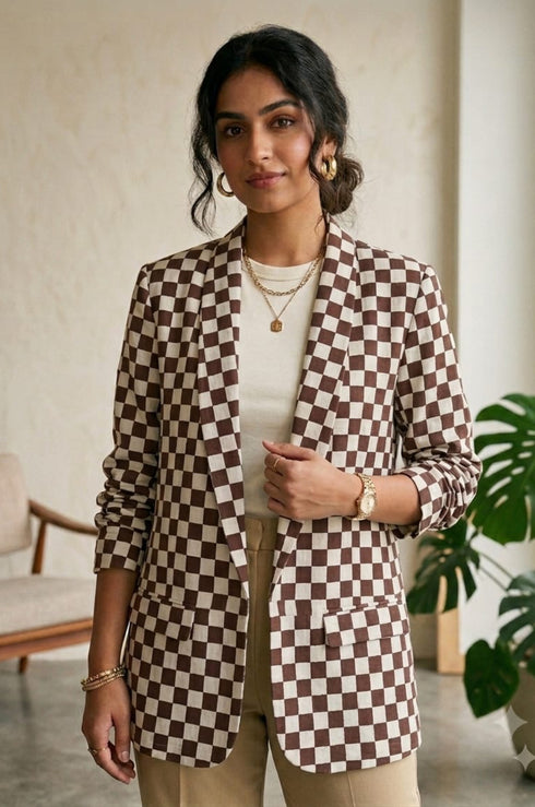 Cola Chess Boyfriend Blazer