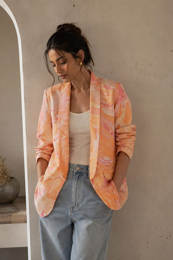 Candy Marble Boyfriend Blazer