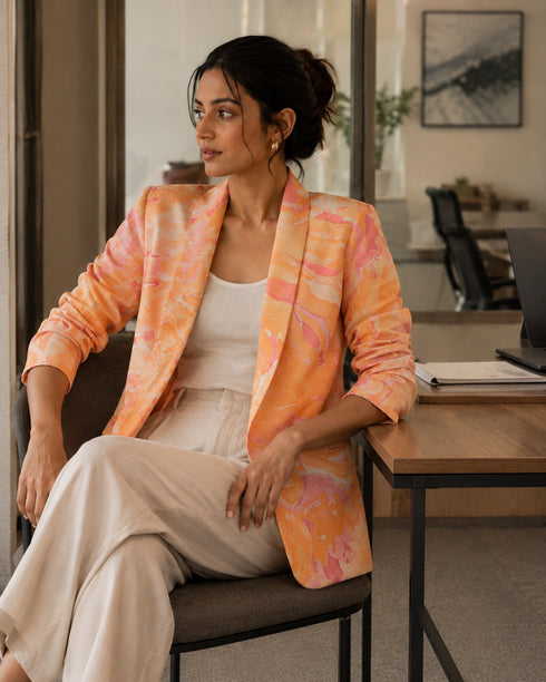Candy Marble Boyfriend Blazer