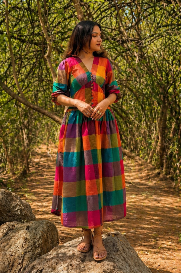 The Mosaic Check Dress