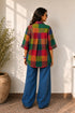 Mosaic Check Half Sleeve Loose Fit Shirt
