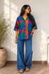 Mosaic Check Half Sleeve Loose Fit Shirt