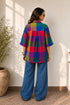 Mosaic Check Half Sleeve Loose Fit Shirt