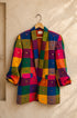 Madras Checks Mirror Embroidered Boyfriend Blazer | Reserve Yours