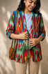 Pistachio Green Ikat Boyfriend Blazer