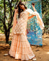 Peach Sequin Kurta Sharara With Dupatta