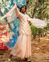 Peach Sequin Kurta Sharara With Dupatta