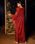 Vihari Maroon Sequin Kurta Palazzo With Dupatta