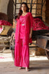 Hot Pink Lotus Embroidered Kurta-Sharara Set
