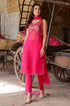 Hot Pink Sequin Georgette Kurta-Pant Set