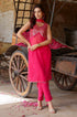 Hot Pink Sequin Georgette Kurta-Pant Set