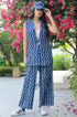 Indigo Chevron Dabu Print Co-Ord Set