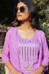 Lilac Lotus Embroidered Kurta-Sharara Set