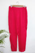 Red Modal Satin Straight Pant