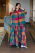 Mosaic Check Top Skirt Set