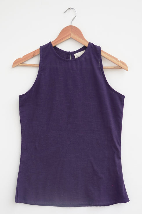 Black Cotton Tank Top