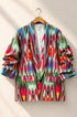 Pistachio Green Ikat Boyfriend Blazer