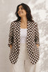 Blush Pink Check Boyfriend Blazer