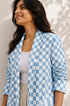 Blush Pink Check Boyfriend Blazer