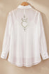 Celestial Chanderi Embroidered White Shirt