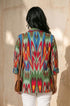 Pistachio Green Ikat Boyfriend Blazer