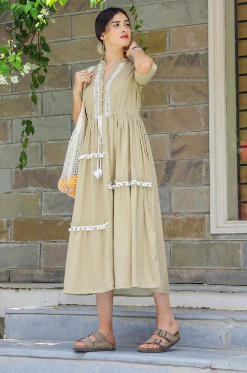 Sea Side Cotton Maxi Dress