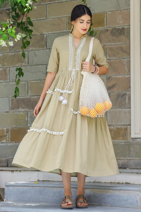 Sea Side Cotton Maxi Dress