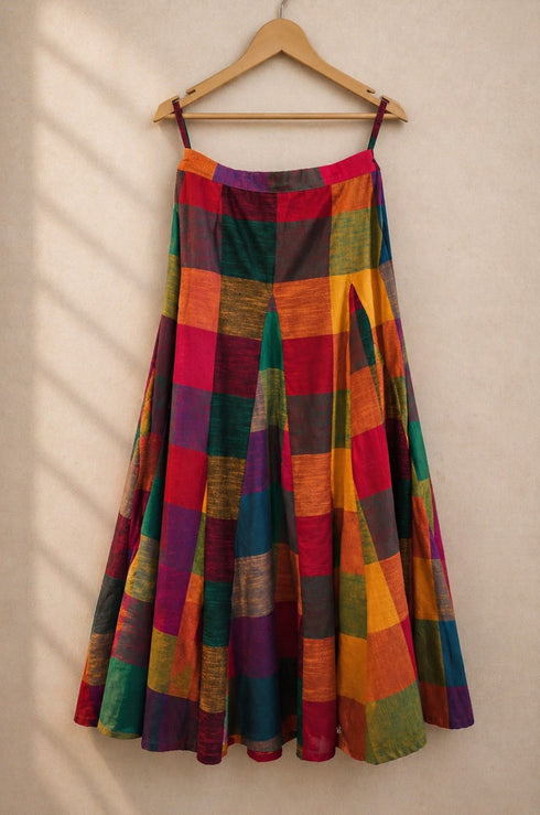 The Mosaic Check Skirt