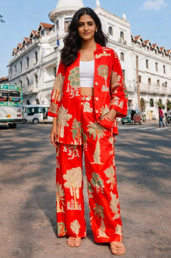 Goa Palm Print Co-Ord Set