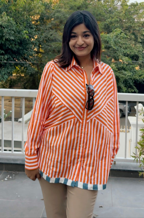 Tangerine Stripe Shirt