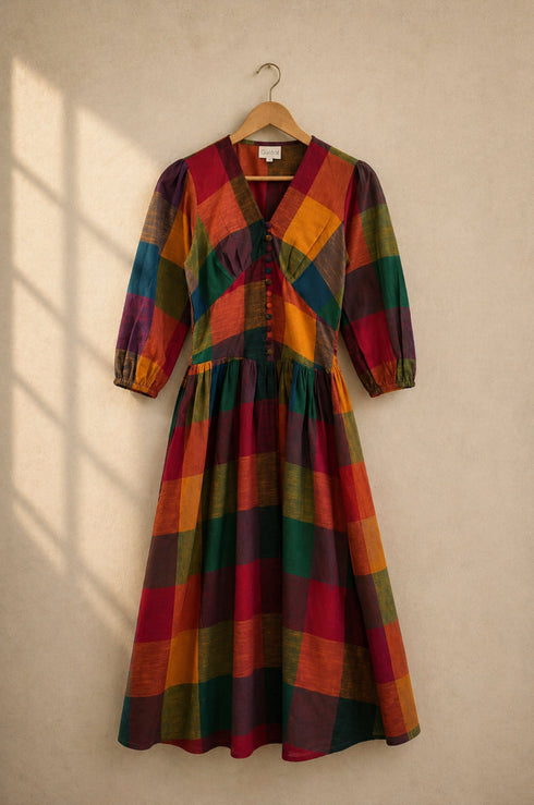 The Mosaic Check Dress