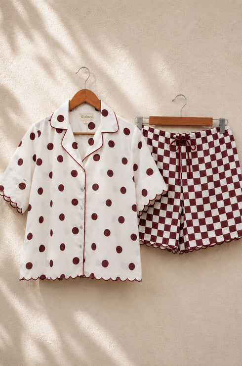 Mint Polka Night Suit