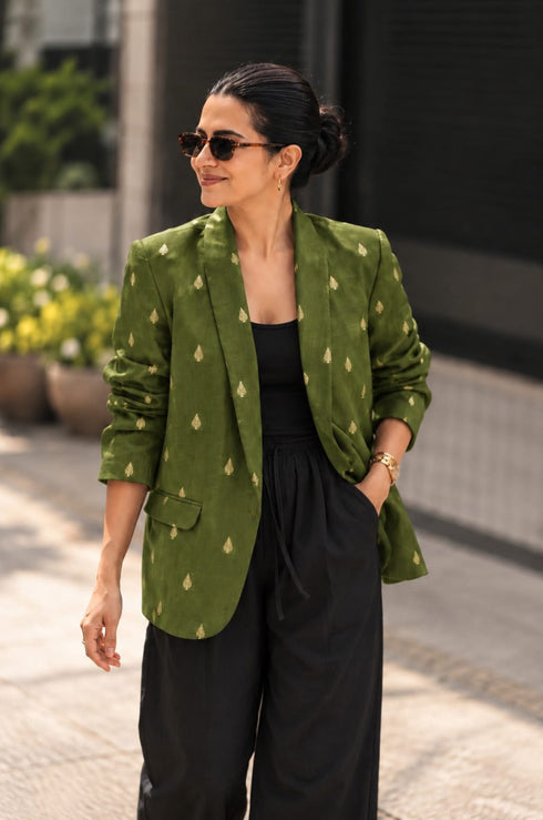 Noor Brocade Boyfriend Blazer