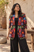 Black Ikat Boyfriend Blazer