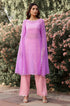 Lilac & Baby Pink Sequin Detailed Georgette Kurta-Pant Set